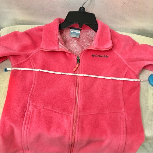 Girls Columbia Benton Springs Pink Fleece Jacket size large 14/16 long Sleeves - Picture 7 of 14